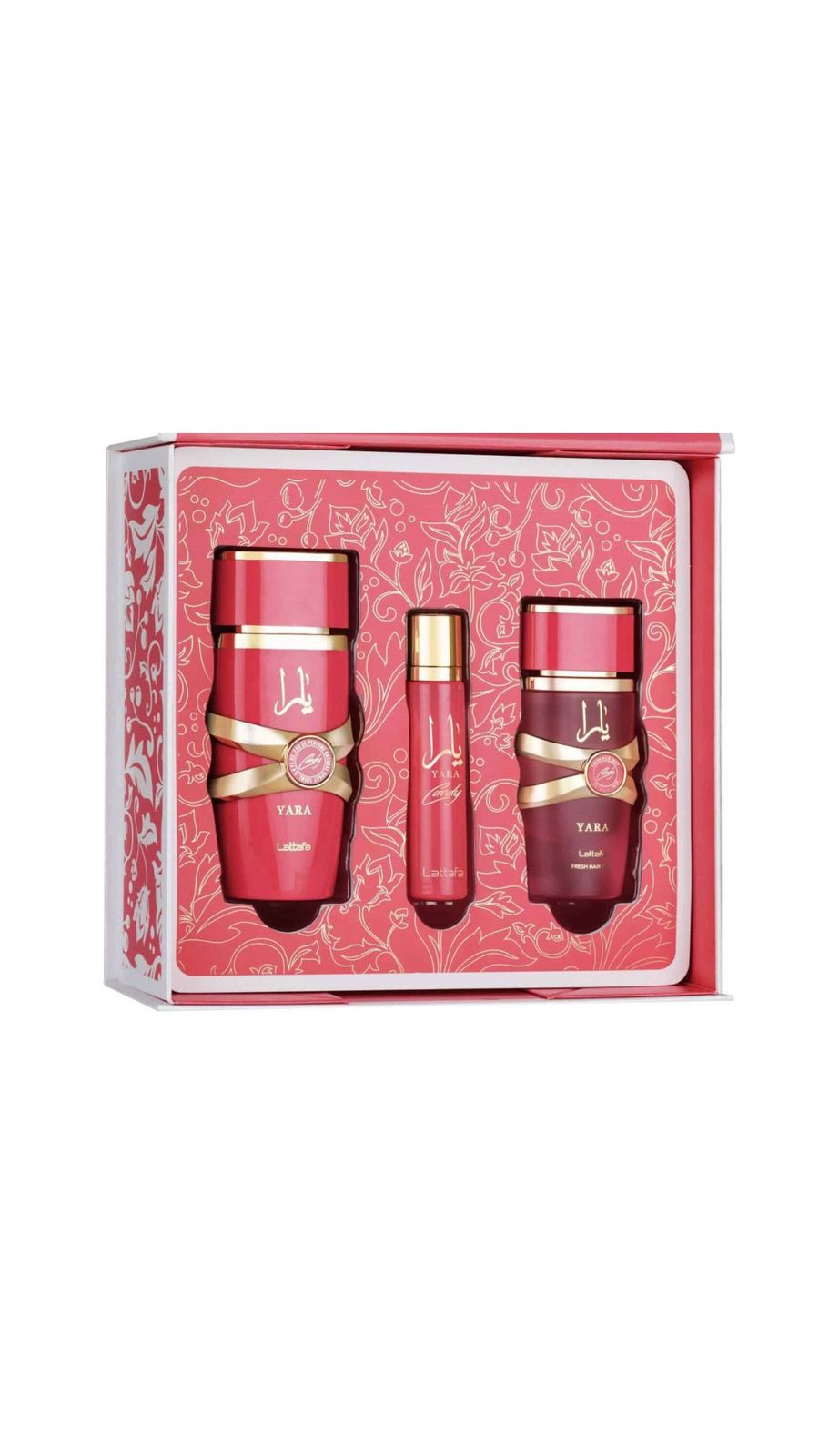 LATTAFA YARA CANDY GIFT SET FOR WOMEN (100ML + 12ML + 50ML) لطافة بكج هدايا للنساء